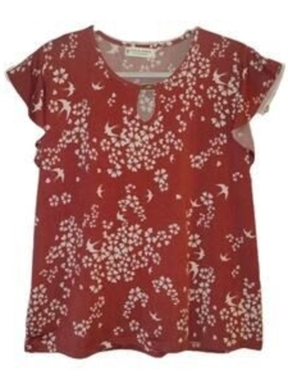 Jon & Anna | Red Floral Print Short Sleeve Top